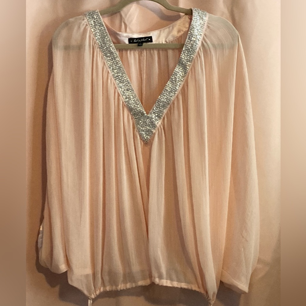 Baby Phat Soft Pink Sheer Blouse